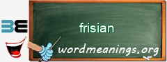 WordMeaning blackboard for frisian